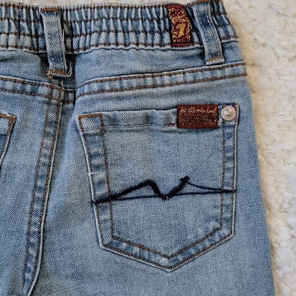 7FAM ROLLED CUFF JEAN SHORTS, SIZE 24 MONTHS - Picture 10 of 10